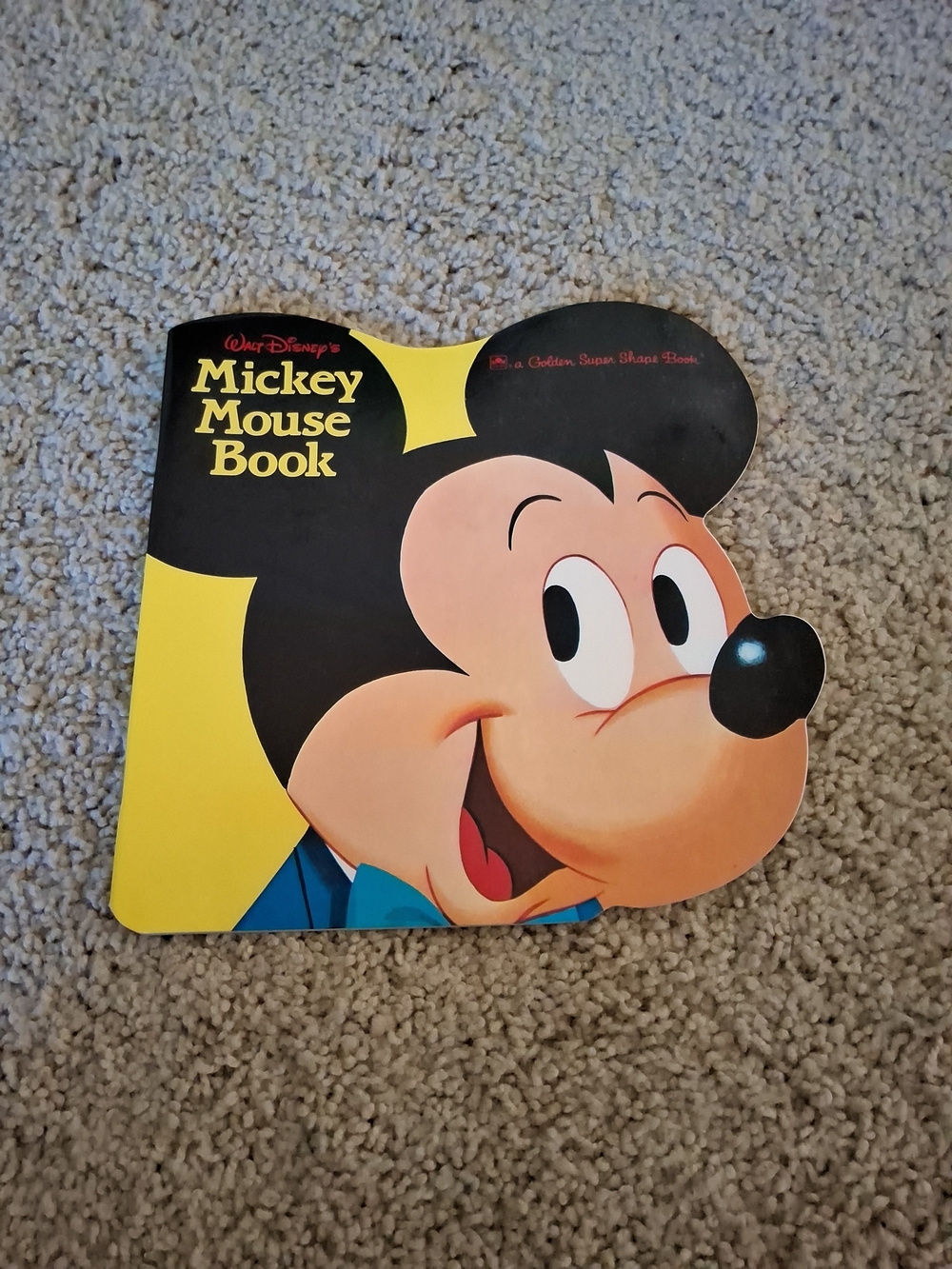 1965 Walt Disney's Mickey Mouse Golden Shape Book - Very Fun Colorful 22 Pages